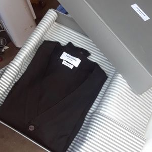 Thom Browne signiture 4 stripe 2 pocket Navy Cardi